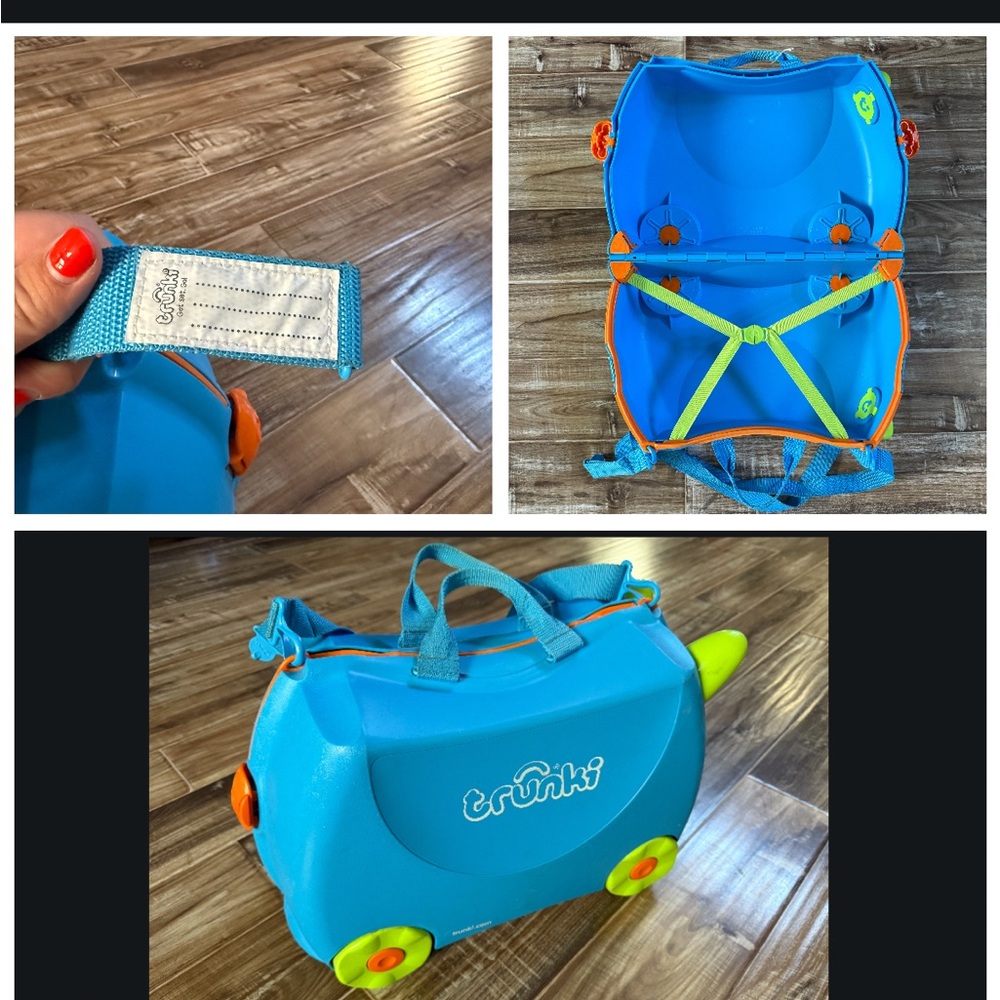 Blue Ride-On Suitcase for Kids